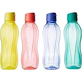 Tupperware Fliptop 1 Liter Bottle, Set Of 4, Multicolor