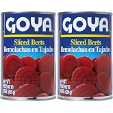 Goya Canned Sliced Red Beets, Pantry Staple, Ready-to-Serve, 2-Pack, 15 oz | Tender and Vibrant, Ready-To-Serve for Salads, Sides, And Recipes, Pantry Staple, Wholesome Everyday Snack, Great Flavor