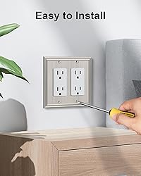 TREEWELL 2-Pack Decorative Double Decorator Outlet