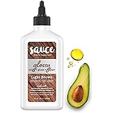 Sauce Beauty Glossy Color + Gloss + Repair, Light Brown, Semi Permanent Hair Dye with Bond-Building and Color-Fade Protection Technology, Adds Shine & Deep Moisture, Lasts 4-8 Weeks, Stops Fade