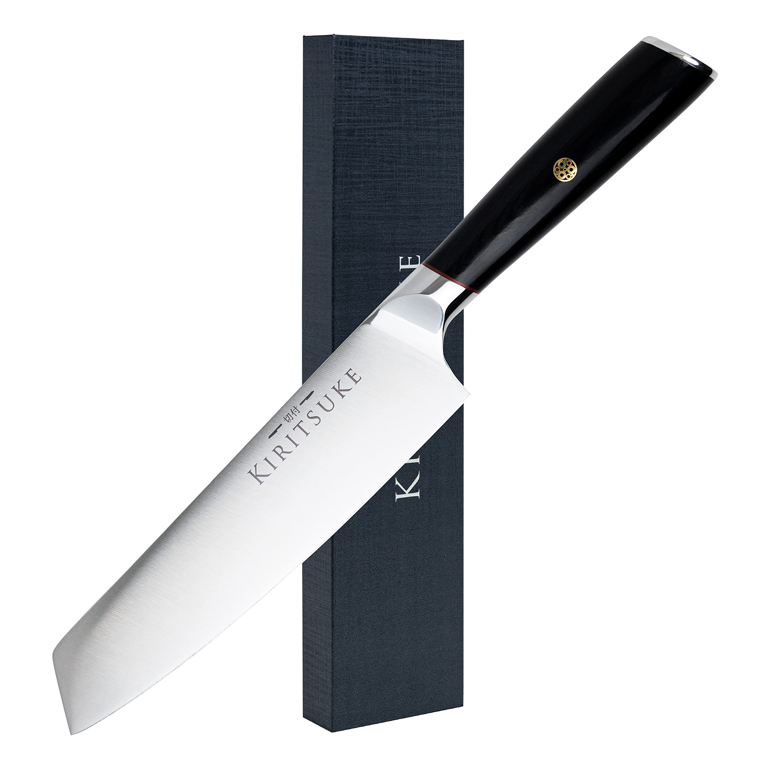 Photo 1 of KIRITSUKE Professional Chef Knife 8 Inch Kitchen Knife - Premium Ergonomic Ultra Sharp High Carbon German Stainless Steel - Pakkawood Handle Chef's Knives