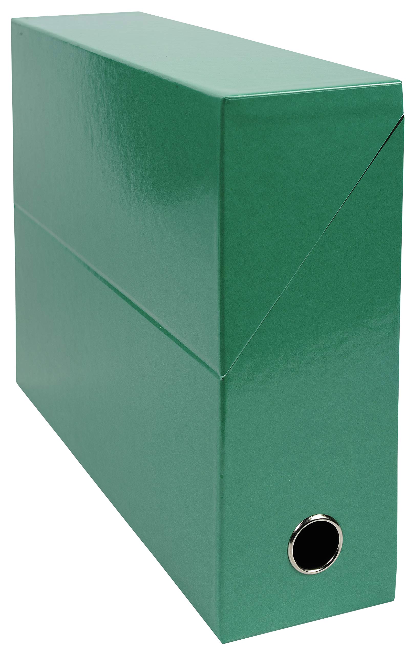 Exacompta - Ref 89933E - Iderama Collection - Transfer Box - 250 x 330 x 90mm in Size, Suitable for Holding A4 Documents, Premium Plastic-Coated Pressboard - Dark Green