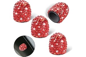 WINKA 4Pcs Bling Car Tire Valve Stem Caps Diamond Bling Dustproof Car Wheel Tire Valve Caps Crystal Decor Universal Shiny Whe