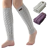 Brook + Bay Women's Leg Warmers - Legwarmers - Ballet Leg Warmers Women - Ankle Warmer - Cable Knit Legwarmer - Keep Your Calves Warm in Winter - Knitted Calf Warmer for Women Men