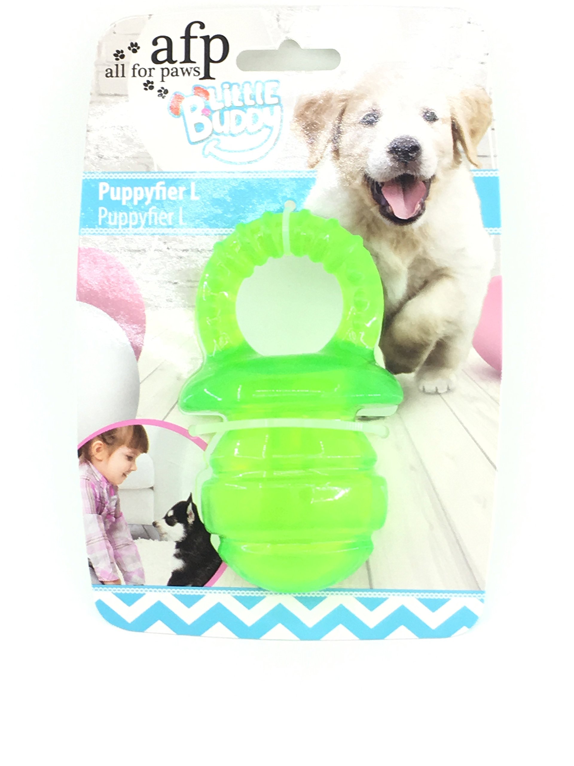ALL FOR PAWS Little Buddy Puppyfier Dog Chew Toy, Large, Green, 1.85 kg