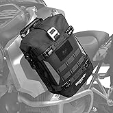 Rhinowalk Motorcycle Crash Bar Bag Waterproof 6L Motorcycle Frame Bag Saddle Bag Side Bag with Shoulder Strap (Black, 7L)