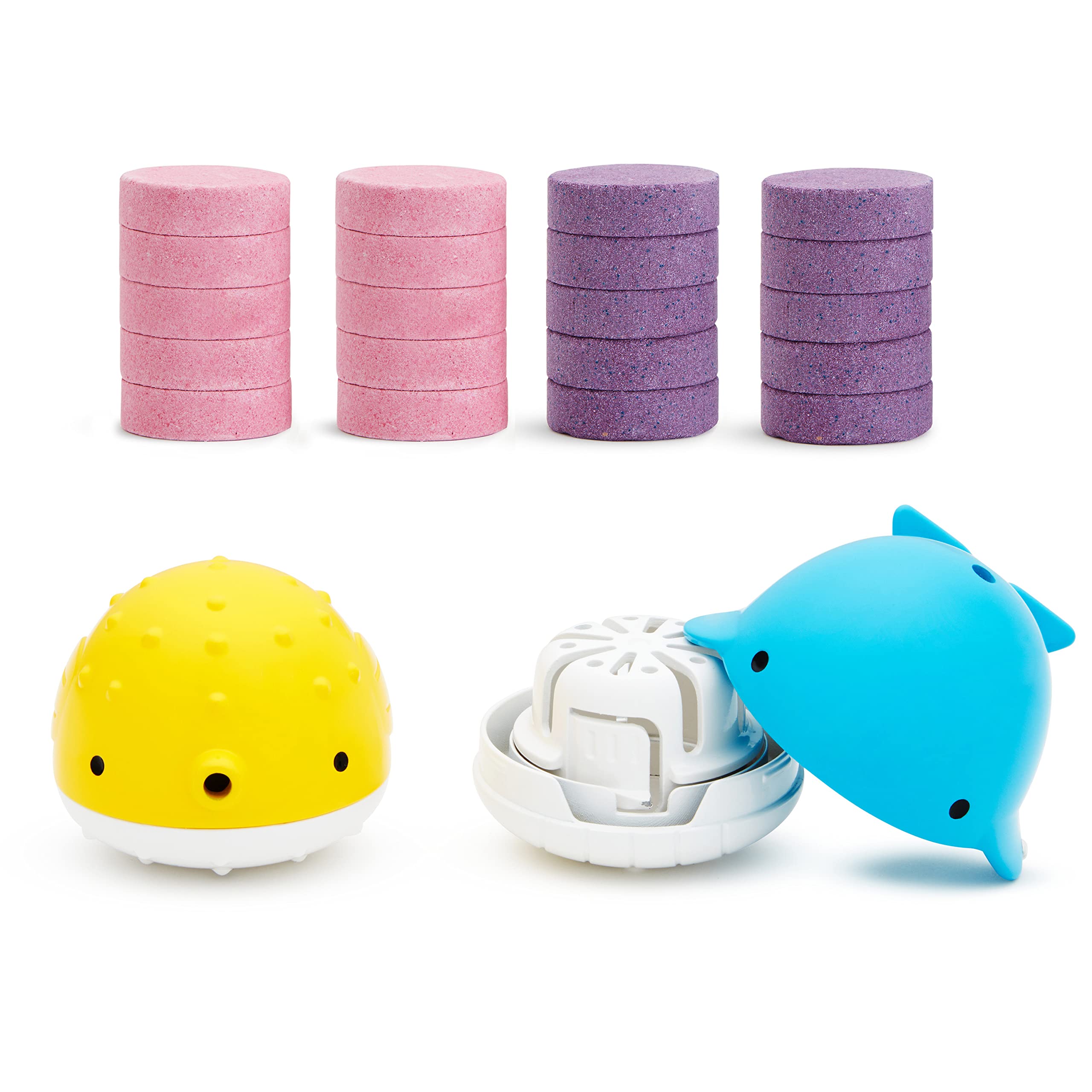 Munchkin Colour Buddies Baby Bath Bombs & Toy Dispenser Set for Children | Moisturising Formula | Fun Toddler Bath Toys | Colour Changing