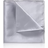Mens Pocket Square Silver-Gray Pocket Square Handkerchiefs for Men Silk Pockets for Men Wedding Business Casual Solid Color