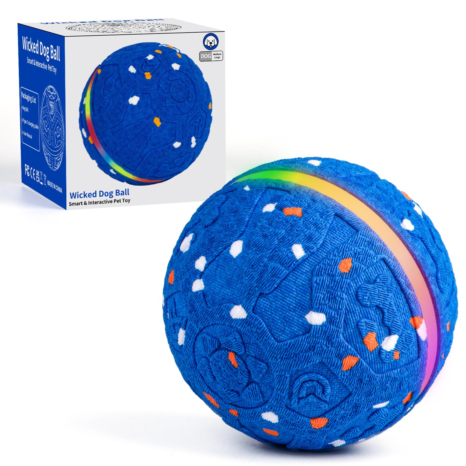 Photo 1 of ** SOLD AS IS, NO REFUND/RETURN** SEE COMMENTS!
JEISOTHB Interactive Dog Toys Dog Ball, Durable E-TPU Material,3 Play Modes with Colorful Lights, Automatic Moving, Bouncing and Rotating for Medium and Large Dogs Indoor & Outdoor (Blue)