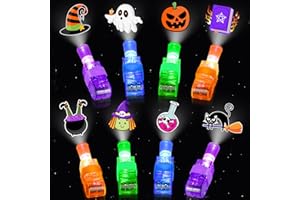 MALHAII 40 Finger Lights Halloween Party Favors for Kids, Light Up Halloween Trick or Treat Toys Bulk Goodie Bags Stuffers Fillers Non Candy Glow in the Dark Halloween Prizes Classroom Favors Party Supplies
