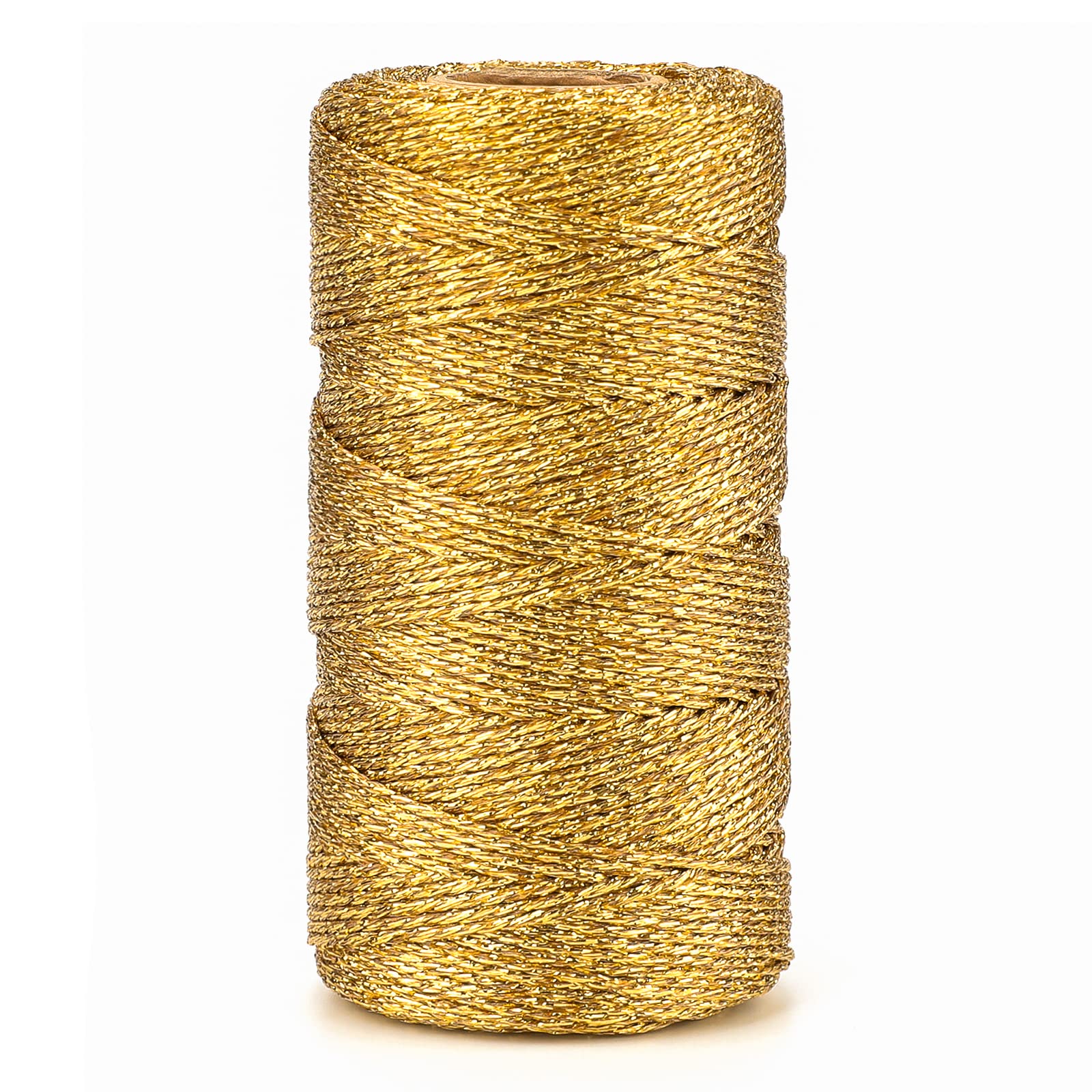 jijAcraft 100M Gold String, 1.5MM Gold Thread Twine, Metallic Thread Cord for Wedding, Decoration, DIY Crafts, Gift Wrapping