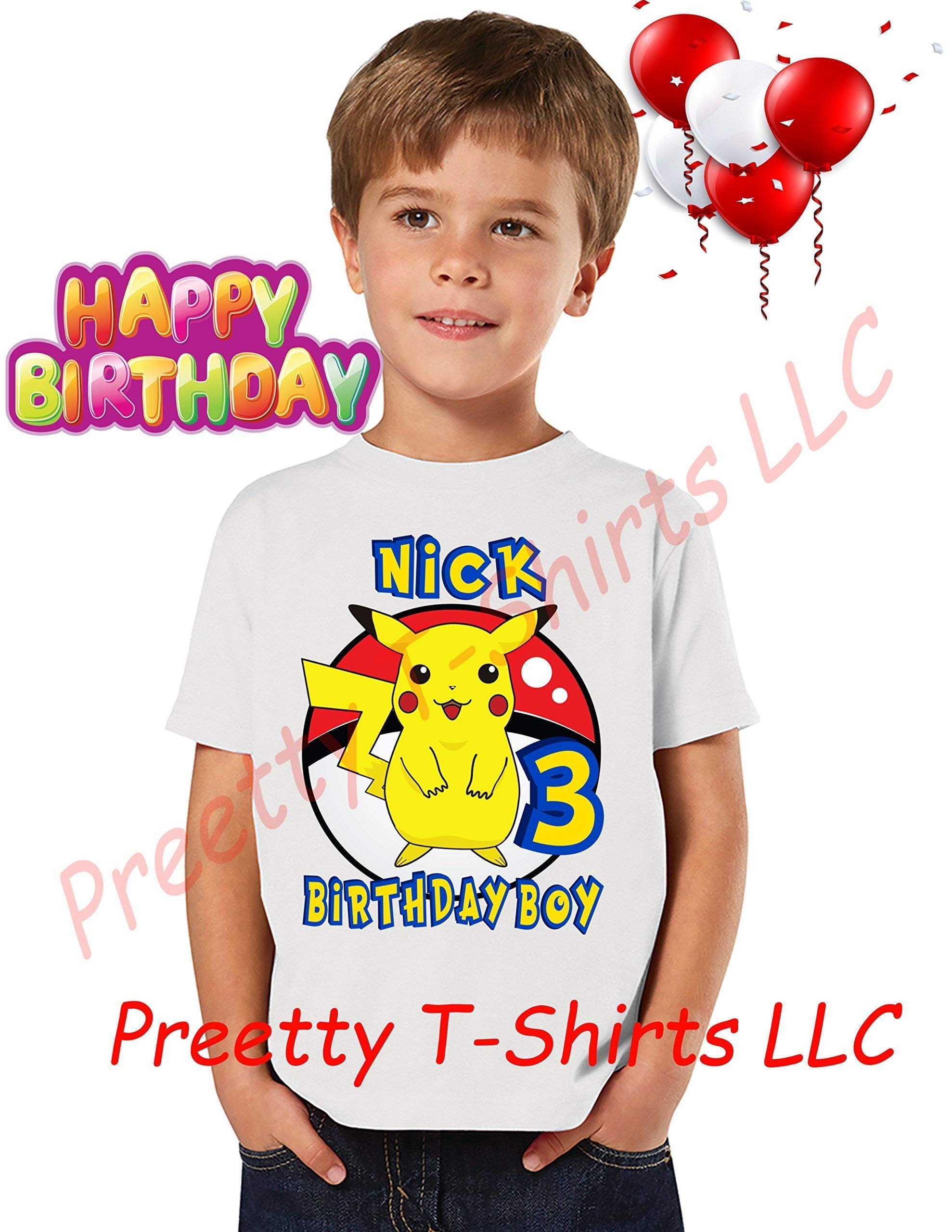 FREE SHIPPING, Pokemon Birthday Boy 