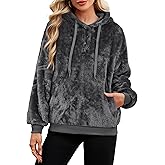 NIeyook Sherpa Pullover Womens Fuzzy Fleece Hoodies Sweatshirts 2025 Casual Shaggy Winter Clothing With Pockets