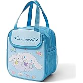 Cartoon Insulated Lunch Bags,Reusable Insulated Lunch Box, Leakproof Lunch Tote Bag, Easy To Clean Picnic Box Bento Bag, for Women Men Office Hiking Outdoor (Blue)