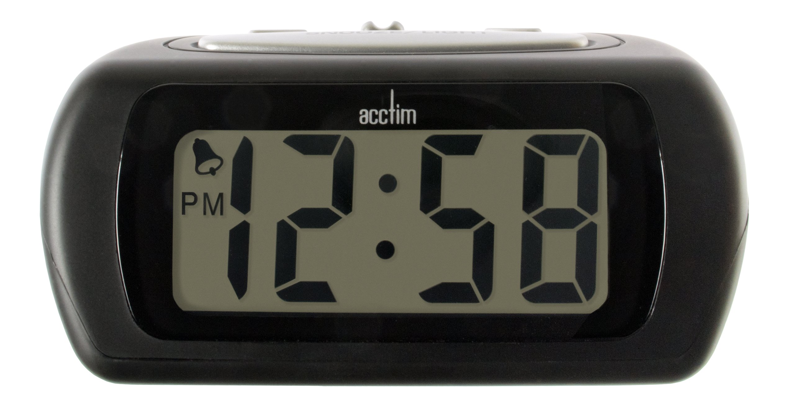Acctim Auric Digital Alarm Clock Superbrite® Crescendo Alarm Large LCD Display Black