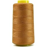 1500 Yards Jean Denim Thread for Sewing Machine, Blue Jean 20s/2 Heavy Duty Strong Thick Bonded Cone Spool 100% Polyester for Shoe Bag Canvas Leather Nylon Hand Quilting, 2.2x4.37'' (Cotton Thread)