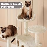 Yaheetech 138.5cm Cat Tree with Condos Sisal Posts Beige view 4