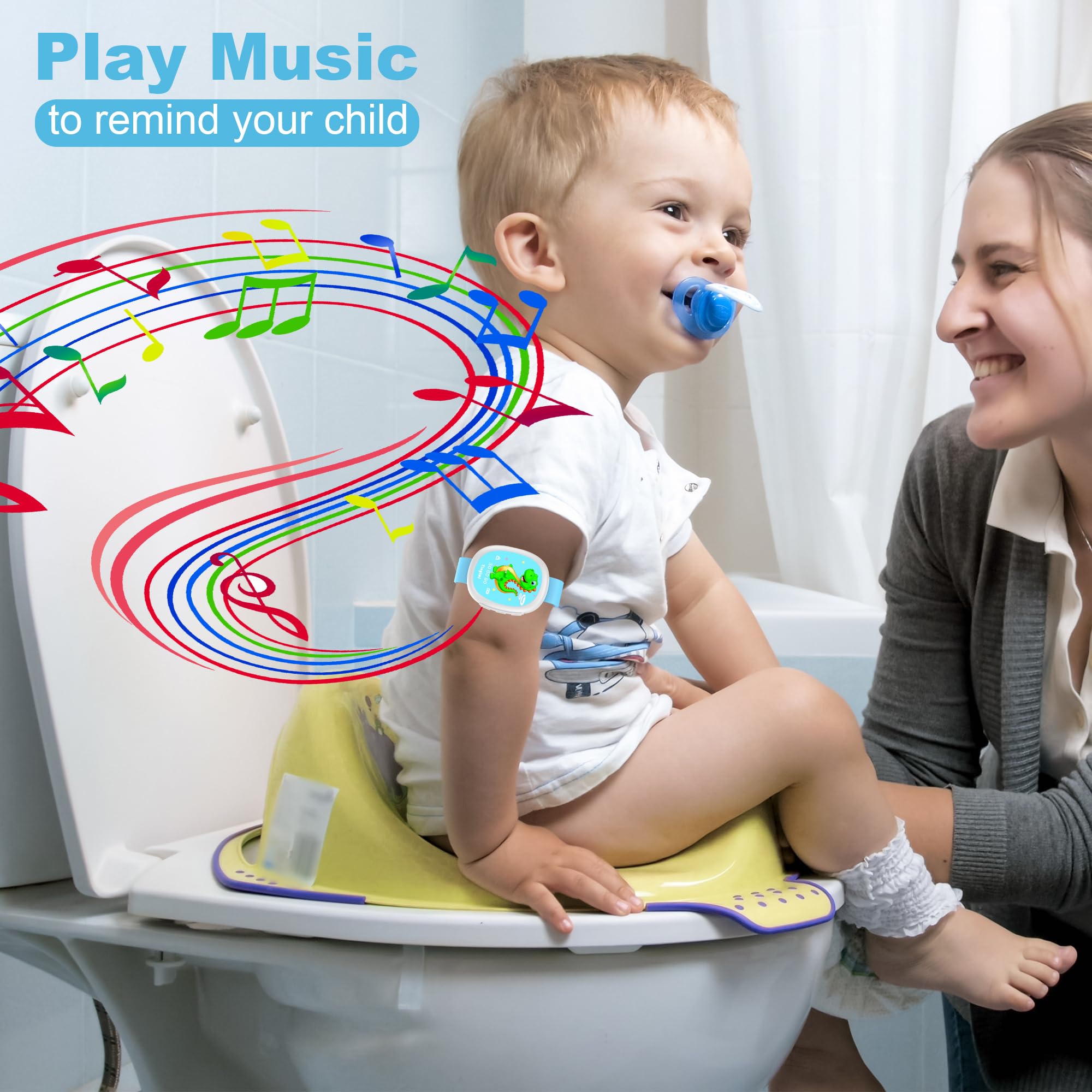 Potty Training with 5 Music Playing & Timer Setting Toilet Training Timer Dinosaur Pattern