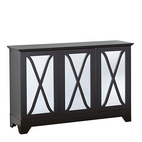 Target Marketing Systems 31552blk Reflections Buffet Console With Mirror Black