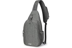 G4Free Sling Bag RFID Blocking Sling Backpack Crossbody Chest Bag Daypack for Hiking Travel(DimGray)