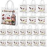 Dansydaisy 20 Pieces Casino Party Favor Gift Bags with Handles 8x8x3.15 Inch PVC Las Vegas Poker Clear Treat Bags Bulk for Casino Night Poker Events Party Supplies Birthday Wedding Decorations
