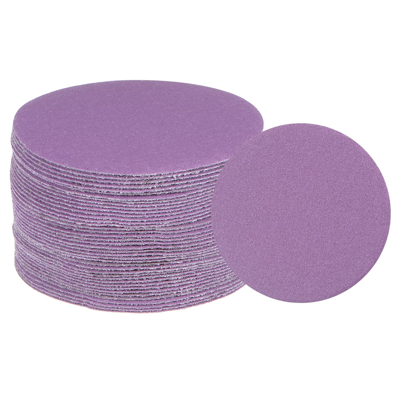 uxcell 40pcs 240 Grit Purple Sanding Discs 3 Inch Hook and Loop Aluminum Oxide Orbital Sanding Pads Paper Wet Dry Polish for Metal Woodworking Drywall