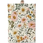 ICAAV Daisy Wildflower Blanket 50×60 Inch,Vintage Botanical Floral Lightweight Flannel Throw with Soft Pink, Yellow and Blue Background,Cottagecore Garden Home Decor,Gifts for Girls,Women