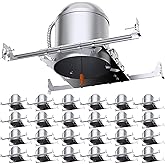 Sunco 24 Pack 6 Inch Recessed Lighting Housing Can, New Construction Air Tight Ceiling Cans, 120-277V,Hard Wired, TP24 Connector, Easy Install, IC Rated UL.