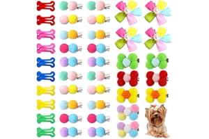 42 Pcs Pet Hair Clips, Multicolor Bow Hair Clips for Pet, Dog Hair Bows Clips Dog Grooming Clips Puppy Hair Accessories Small