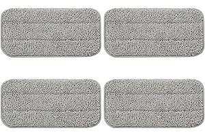 4 Pack - FEPPO Universal Steam Mop Replacement Microfiber Pads, compatible with FEPPO Steam Mop & Most steam mops - Washable, Durable Pads for Floors, Hardwood, Tile