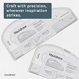 Liquidraw Pattern Maker Perspex Ruler 43 x 19 cm Bevelled Edge Pattern Tool view 7
