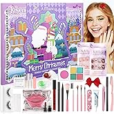 Makeup Advent Calendar 2025 Teen Girls, 24 Days Christmas Countdown Calendar Surprise Gift Kit Women Nails, Xmas Cosmetic Makeup Mystery Beauty Box Set, Holiday Starter Make Up Gifting, Cruelty Free
