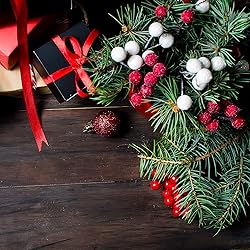 Tatuo 400 Pieces Artificial Frosted Holly Berries