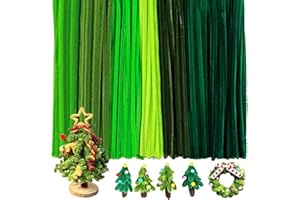 Yalumo Pipe Cleaners Craft Supplies, Green Pipe Cleaners Bulk, 360 Pieces 12 Inch Fuzzy Chenille Stems Sticks Set for Creative Fun Stuff Decorations Projects, Arts and Crafts for Kids and Adults