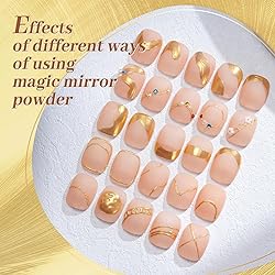 PrettyDiva Nail Powder Gold Chrome Nail Powder