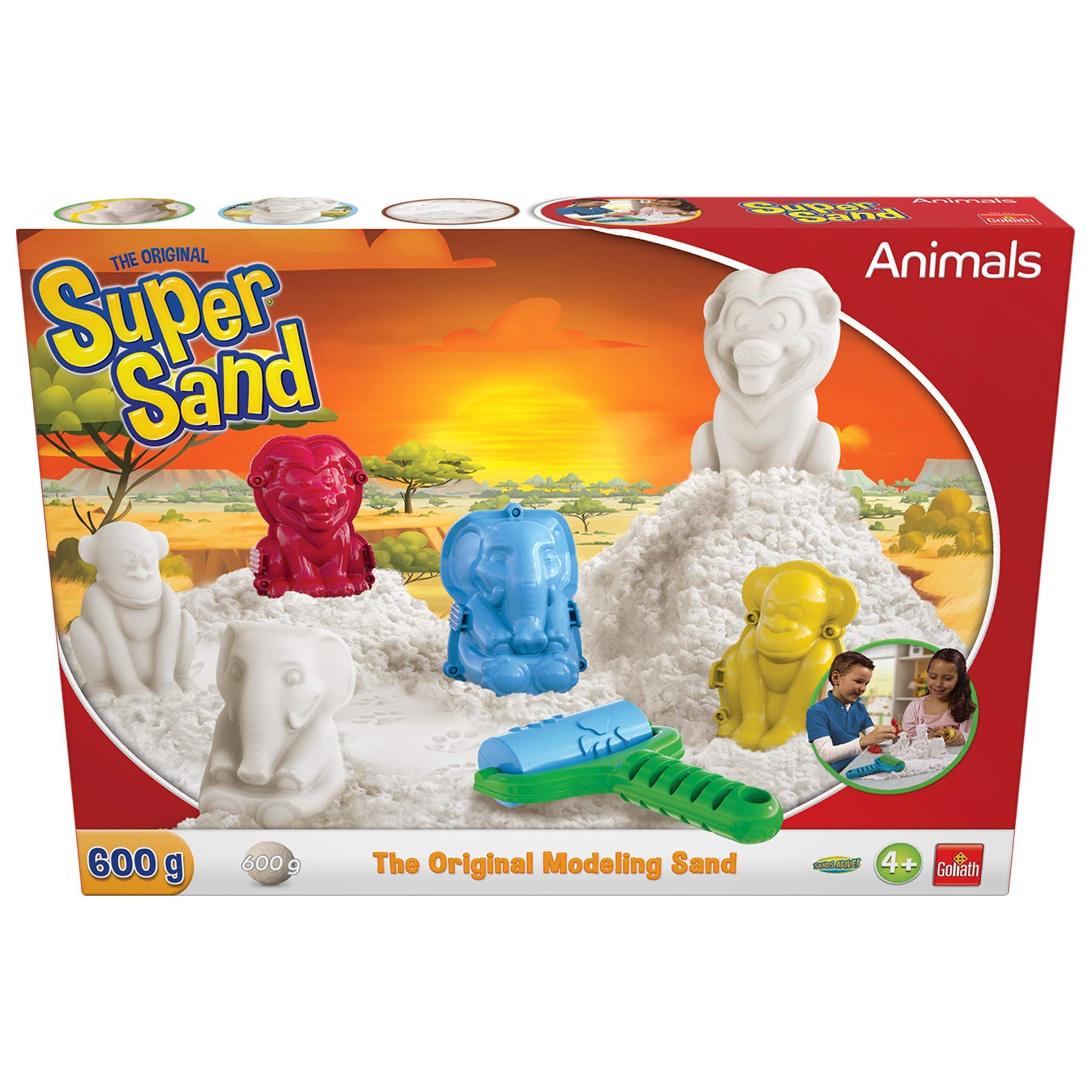 Goliath - Super Sand Animals - Creative Leisure - For Ages 4 and Above - Modelling Sand Game