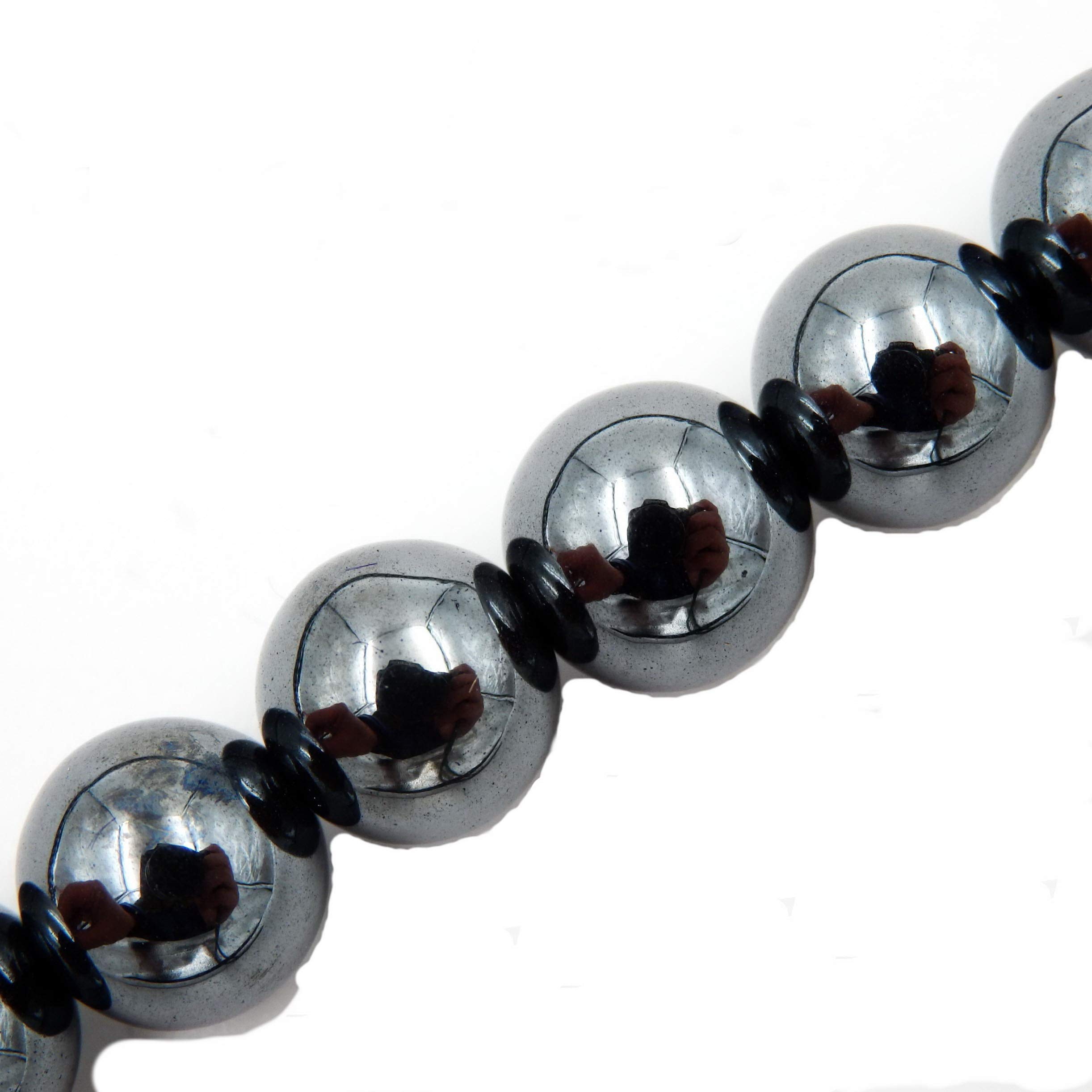 Fukugems Gemstone Beads for Jewelry Making, Sold per Bag 5 Strands Inside (Hematite, 4mm)