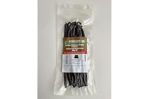 FITNCLEAN HERBS AND SPICES 1oz Organic Madagascar Vanilla Beans Extract Exclusive Grade B by FITNCLEAN VANILLA | 4"-6" By Weight - 1 Ounce (1/16 Lb) Bulk Dry Whole NON-GMO Bourbon Pods. Certified USDA Organic.
