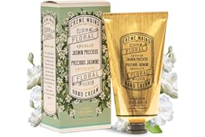 Panier des Sens - Hand Cream for Dry Cracked Hands - Jasmine Hand Lotion with Olive & Almond Oil - Vitamin E Skin Moisturizer with 97% Natural Ingredients - Made in France, 2.5 fl oz