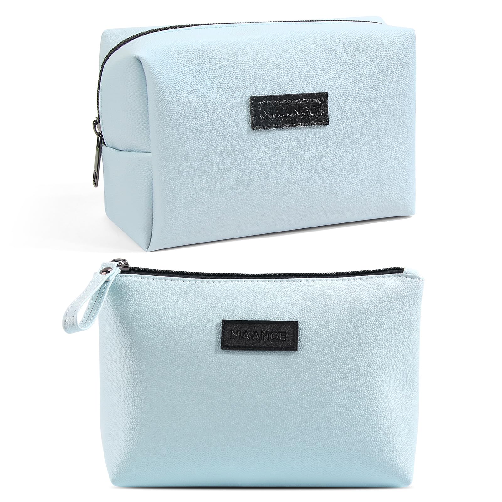 MAANGE Small Makeup Bag for Purse, Small Cosmetic Bag Travel Makeup Pouch with Slip-in Pockets