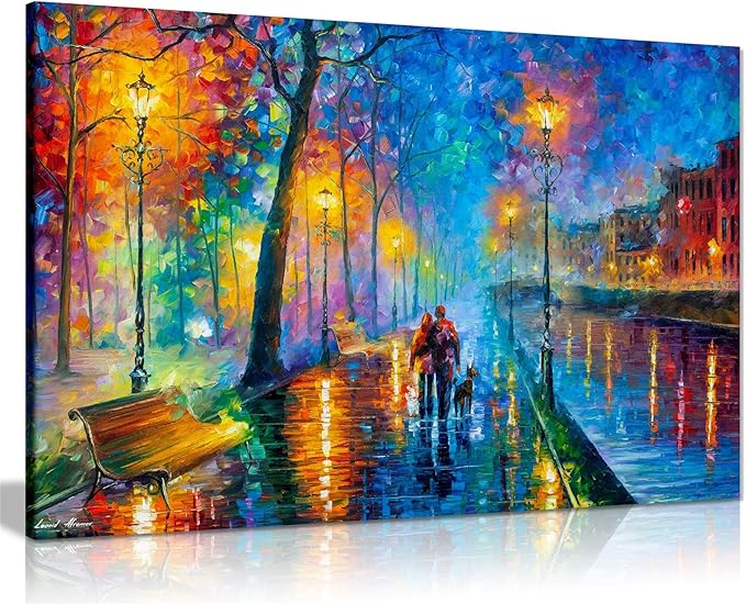 Panther Print Leonid Afremov - lona para pared con impresión de pintura