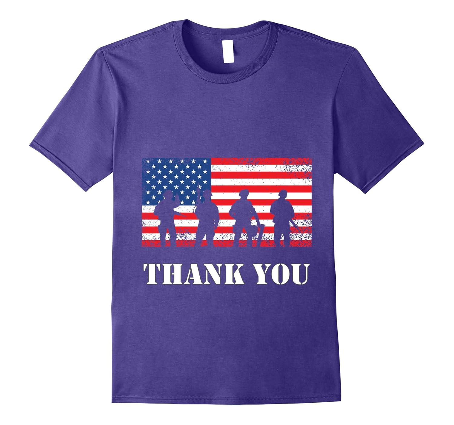 American Flag T-Shirt - Thank You Veterans-ANZ