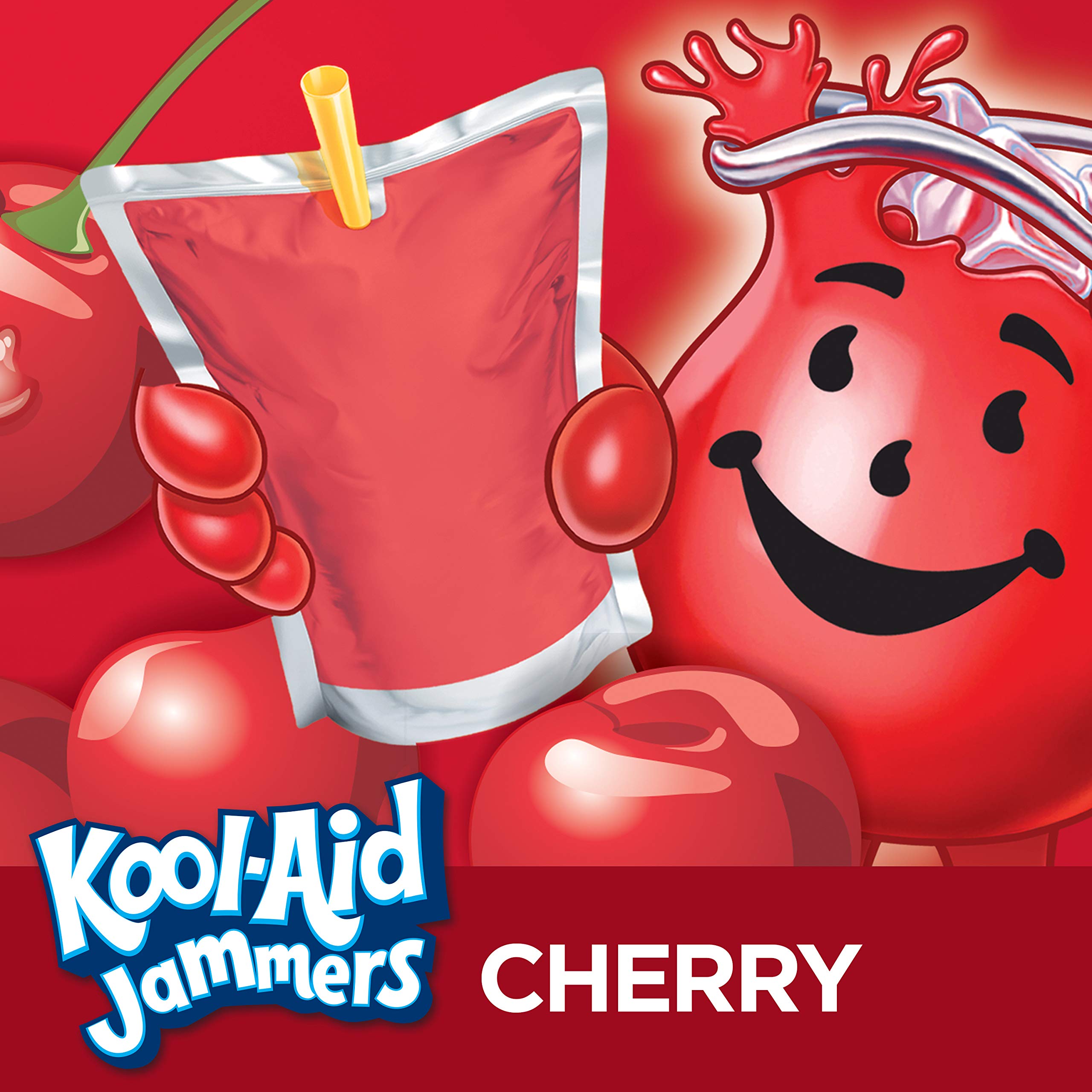 KoolAid Jammers Cherry Flavored Drink, 10 ct Pouches, 60.0 fl oz Box