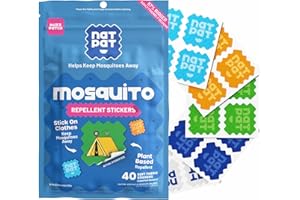 NATPAT BuzzPatch Mosquito Patches for Adults - Plant-Based Mosquito Patches, Non Toxic - The Original All Natural Citronella Essential Oil Insect Patch(40 Pack)