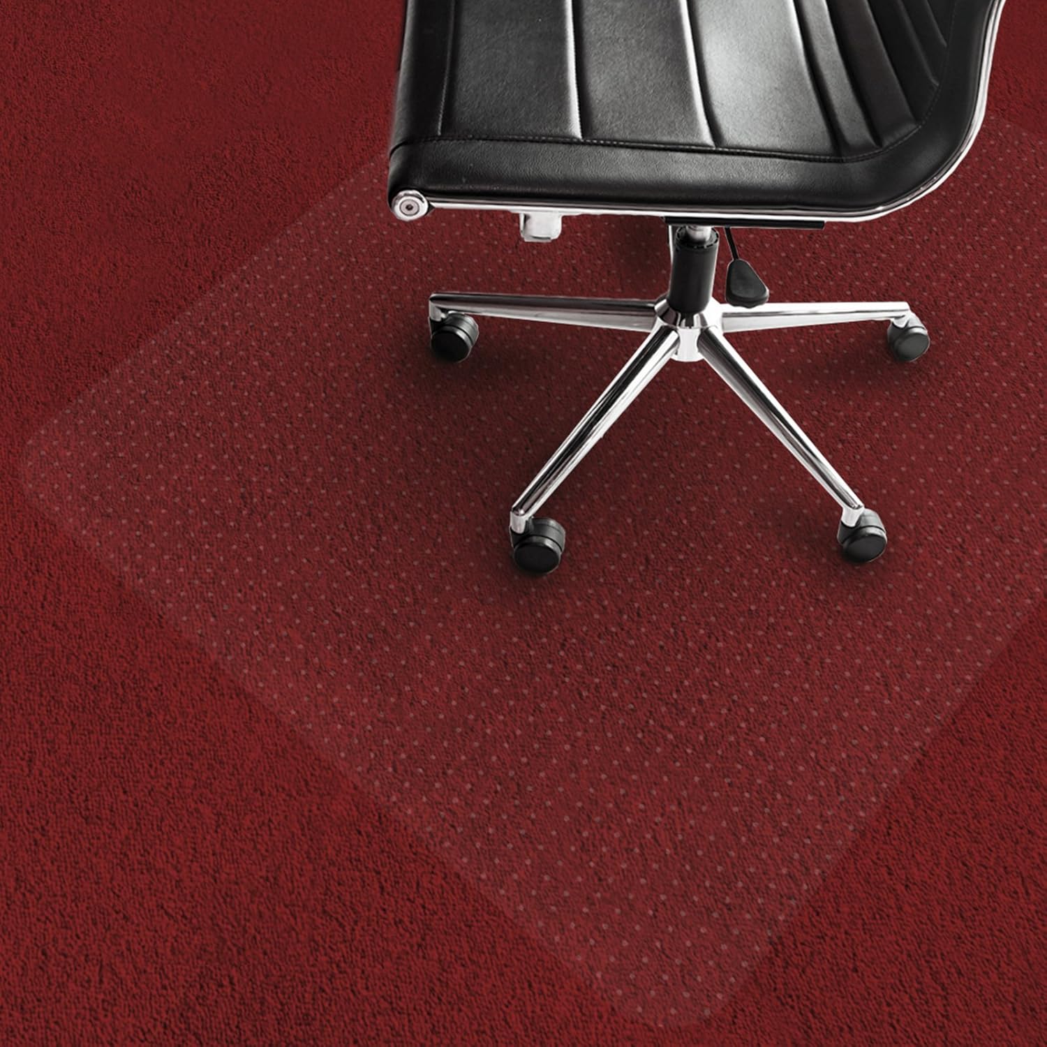 etm® PVC Chair Mat, Carpet Floor Protection, Low/Medium Pile