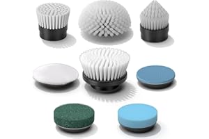 YKYI 8-Pack Electric Spin Scrubber Replacement Heads – Universal Fit for ANS-8050/8051 & Most Cordless Spin Brushes | Durable