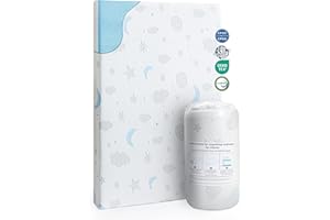 GANONDORF Pack and Play Mattress 38x26'' Breathable Soft Plush Memory Foam for Baby Toddler Travel Includes Removable Washable Cover Fits Play Pen Playard Pack n Play Mattress Topper Pad