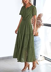 PRETTYGARDEN Womens 2025 Summer Maxi Dress Short