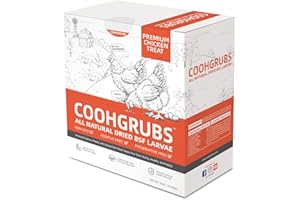 COOHGRUBS Dried Black Soldier Fly Larvae for Chickens, High-Calcium 85X More Than Mealworms Bird Treats, 10-lb Box