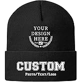Bulk Custom Beanie Custom Beanie Hat for Men Women Personalized Knitted Hats with Photo Text